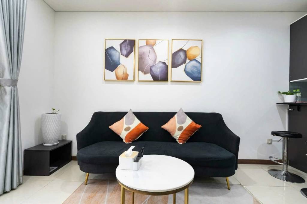 Sofa phòng khách của Căn hộ chung cư Cho thuê tại Hà Đô Centrosa Garden