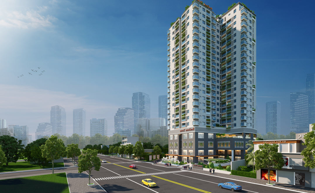 Phối cảnh Tổng thể dự &aacute;n ResGreen Tower