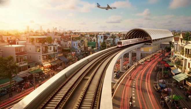 Phối cảnh ga T&acirc;n B&igrave;nh, ga tr&ecirc;n cao duy nhất của tuyến Metro số 2. Ảnh: MAUR