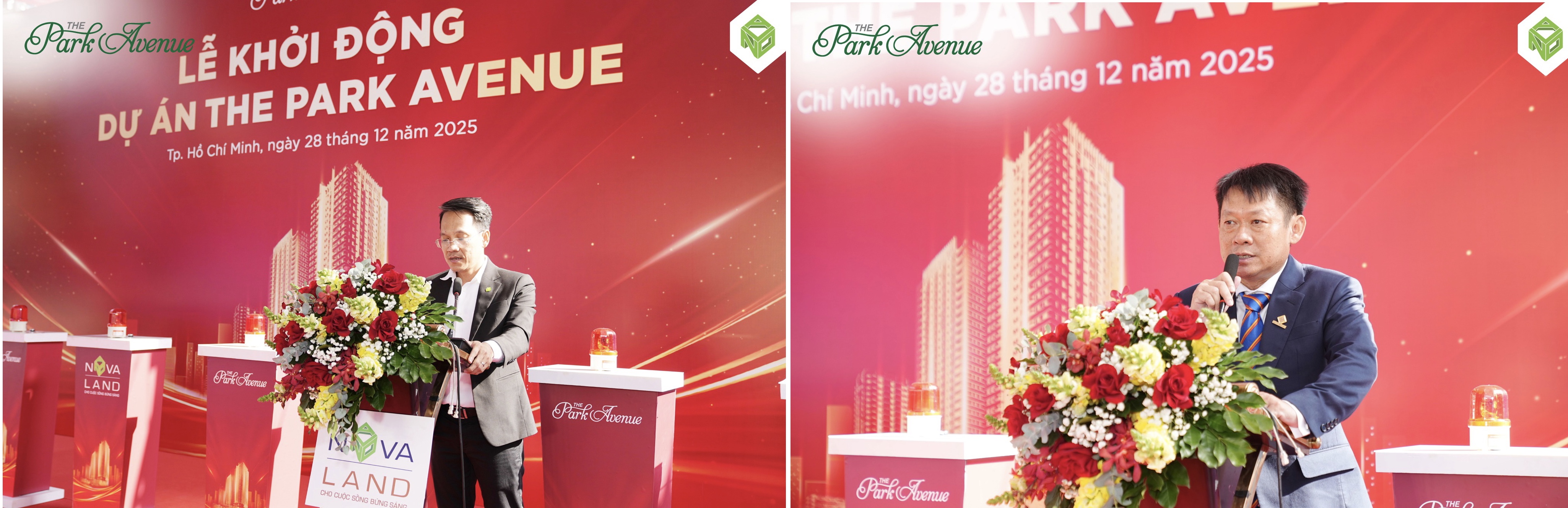 Ph&aacute;t biểu của l&atilde;nh đạo Novaland tại sự kiện, nhấn mạnh tầm quan trọng của dự &aacute;n trong thời điểm hiện tại