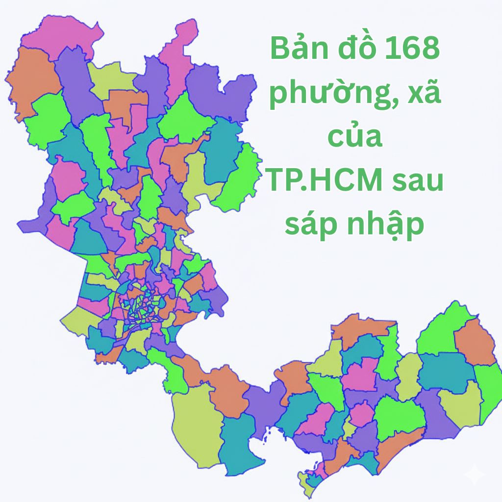 Bản đồ TP Hồ Chí Minh mới sau sắp xếp 1/7/2025